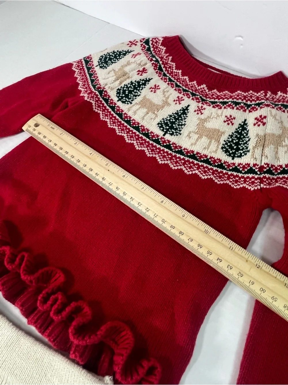 Tahari Red and Cream Kids Holiday Sweater Set